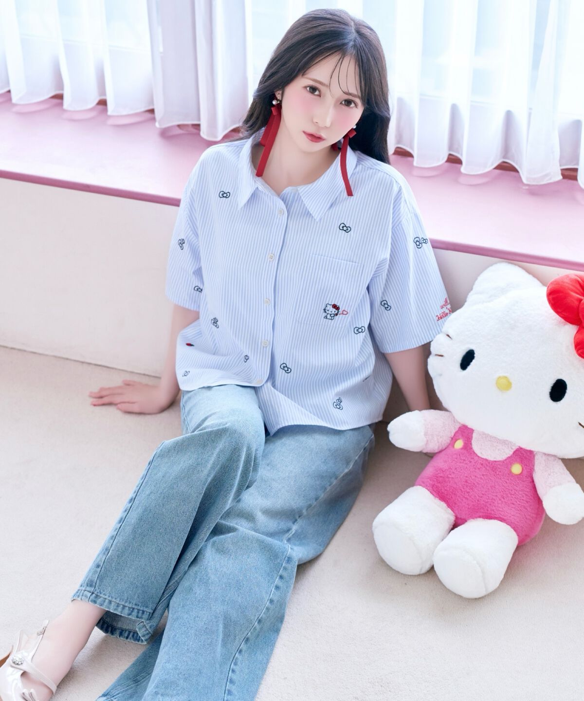 WILLSELECTION「WILLSELECTION&times;HELLO KITTY 刺繍クロップドシャツ」|シャツ・ブラウス|