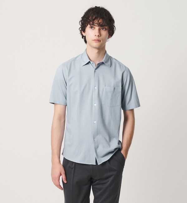 UNITED ARROWS「ロイヤルオックス ショートスリーブ セミワイドカラーシャツ  COMFORT EASY―MODEL 抗菌防臭」|シャツ・ブラウス|LT.BLUE