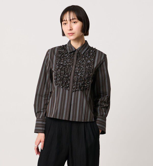 UNITED ARROWS「ファブリカ ミニフリル シャツ」|シャツ・ブラウス|
