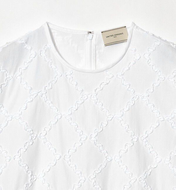UNITED ARROWS「エンブロイダリー フリル フレンチスリーブ ブラウス」|シャツ・ブラウス|