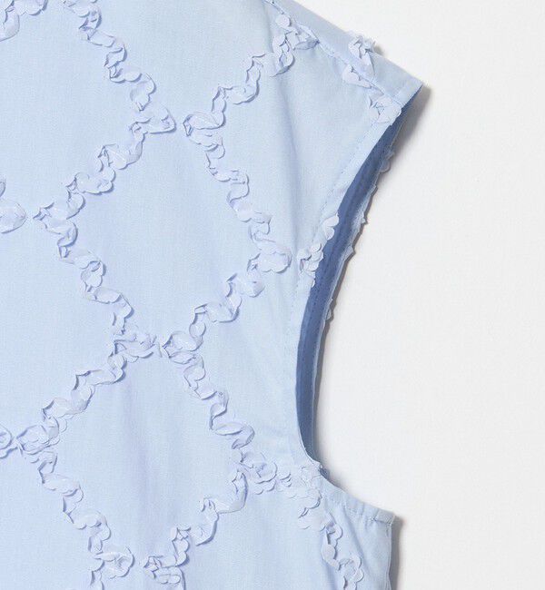 UNITED ARROWS「エンブロイダリー フリル フレンチスリーブ ブラウス」|シャツ・ブラウス|