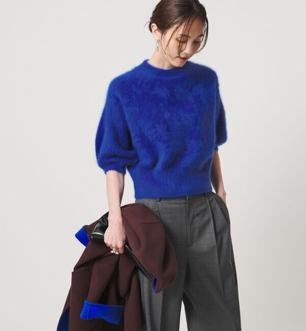 UNITED ARROWS「フォックスカシミヤ パフスリーブ ニット」|ニット・セーター|