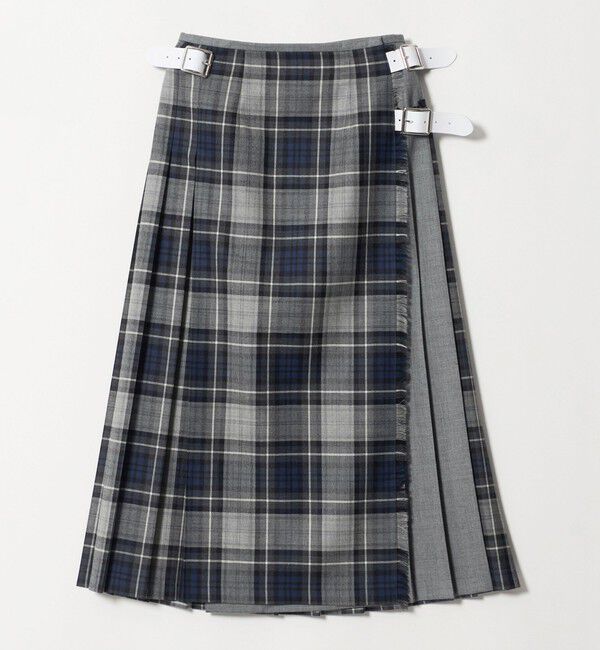 UNITED ARROWS「【別注】＜O'NEIL of DUBLIN＞コンビ チェック プリーツスカート」|スカート|LT.GRAY