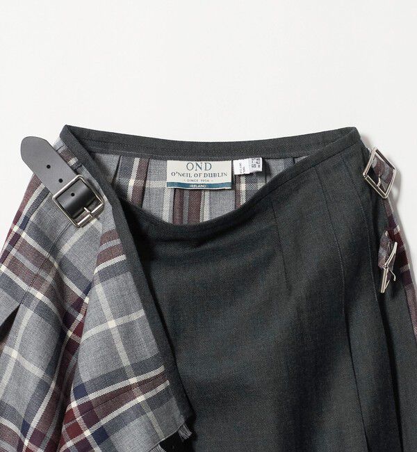 UNITED ARROWS「【別注】＜O'NEIL of DUBLIN＞コンビ チェック プリーツスカート」|スカート|