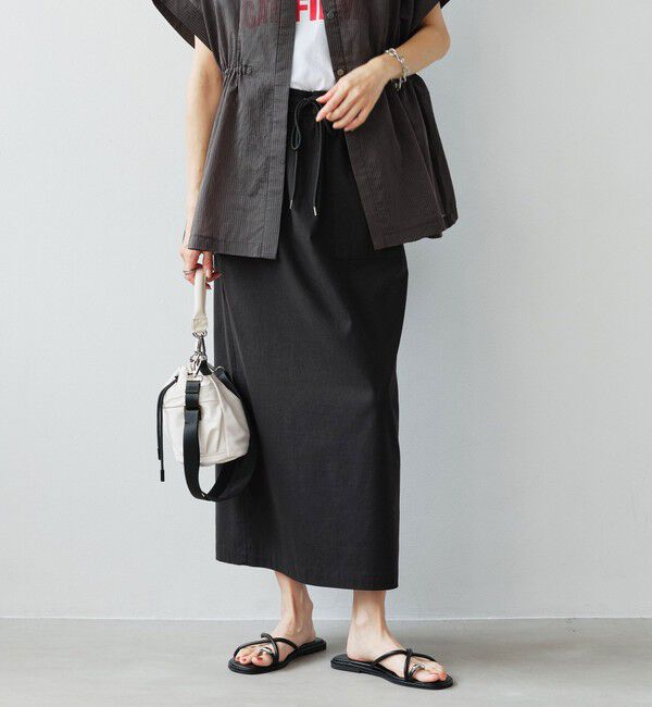 UNITED ARROWS green label relaxing「［size SHORT/TALLあり］オルマイ LI/MIX タイト スカート」|タイト|BLACK
