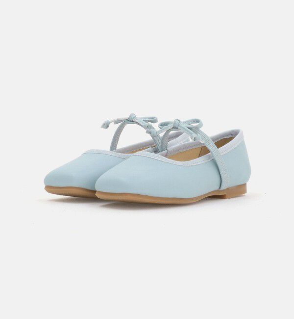 UNITED ARROWS green label relaxing「スクエアリボン フラットシューズ / キッズ  17cm-23cm」|バレエシューズ|