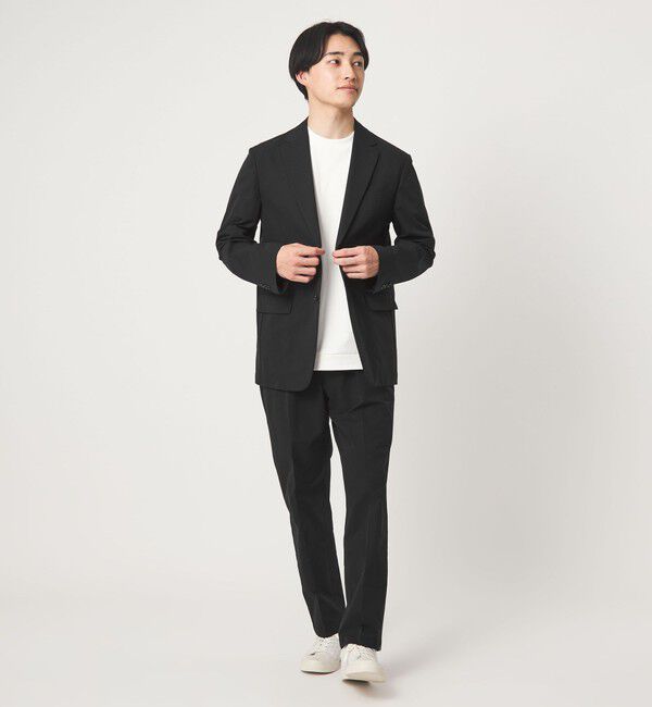 UNITED ARROWS green label relaxing「A+ PERTEX UNLIMITED コットンライク リラックス 1プリーツ スラックス セットアップパンツ -ウォッシャブ」|スラックス|