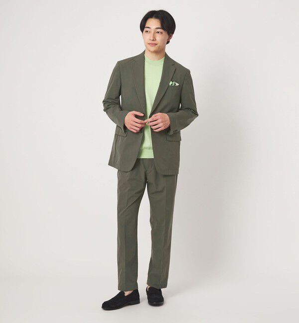 UNITED ARROWS green label relaxing「A+ PERTEX UNLIMITED コットンライク リラックス 1プリーツ スラックス セットアップパンツ -ウォッシャブ」|スラックス|