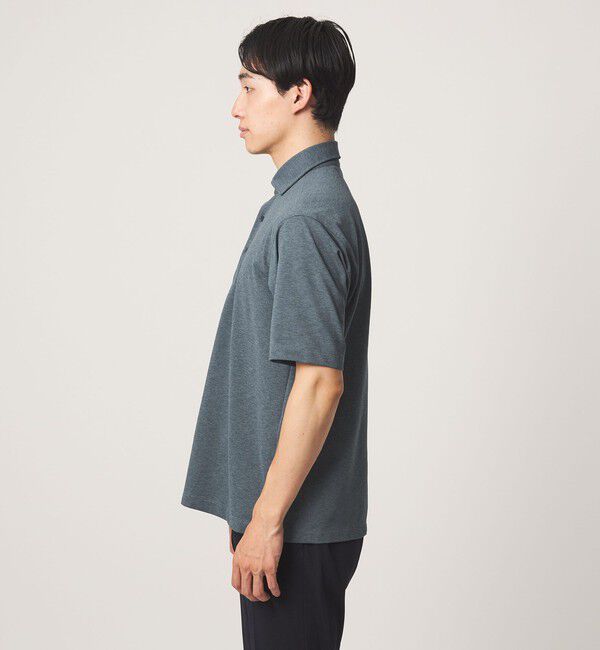 UNITED ARROWS green label relaxing「プライムフレックス ドット メッシュ カッタウェイ ビズポロ ポロシャツ -ストレッチ・吸水速乾・通気性-」|ポロシャツ|