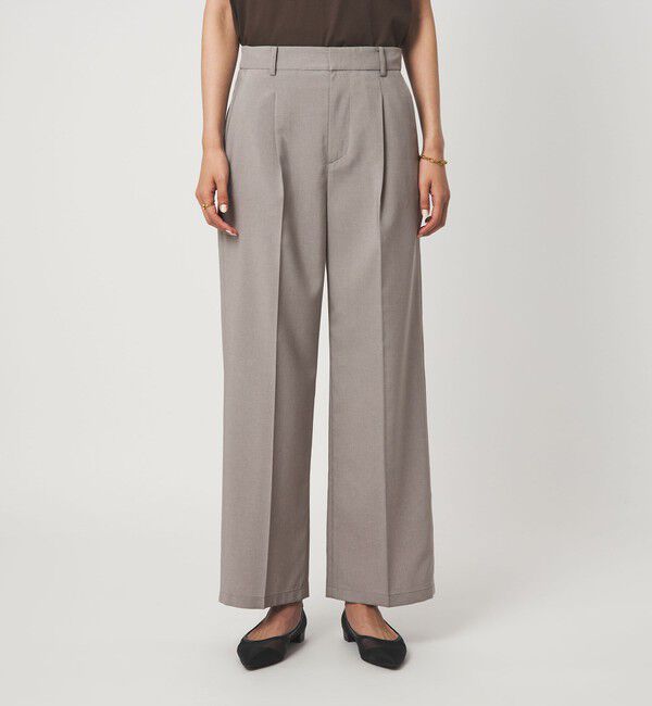 UNITED ARROWS green label relaxing「［size SHORT/TALLあり］トリアセ ワイドストレート パンツ」|スラックス|