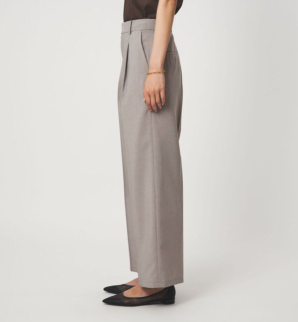 UNITED ARROWS green label relaxing「［size SHORT/TALLあり］トリアセ ワイドストレート パンツ」|スラックス|