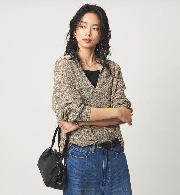 UNITED ARROWS green label relaxing「メランジ スキッパー ニット」|ニット・セーター|