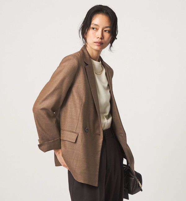 UNITED ARROWS green label relaxing「［size SHORTあり］トリアセ ライト ダブルジャケット  UVカット 通気性」|テーラードジャケット|