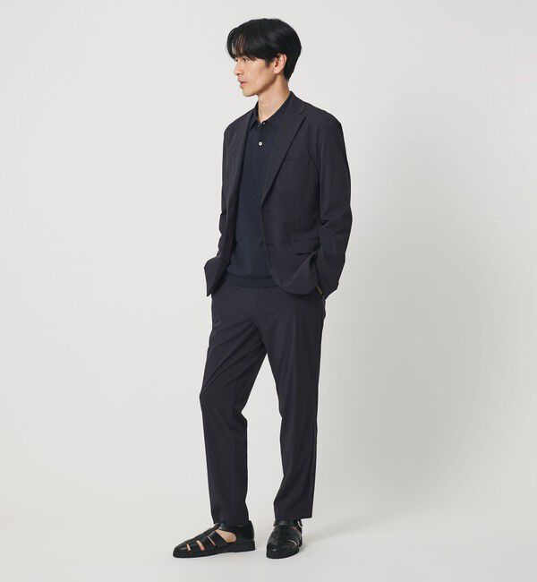 BEAUTY&YOUTH UNITED ARROWS「CORDURA ドビー 1プリーツ テーパード パンツ NO.4 撥水 ストレッチ ウォッシャブル セットアップ対応」|チノ|