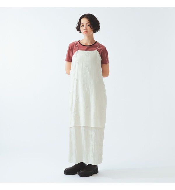 Ray BEAMS 「ビーズ 刺繍 キャミ ワンピース」|ワンピース|IVORY