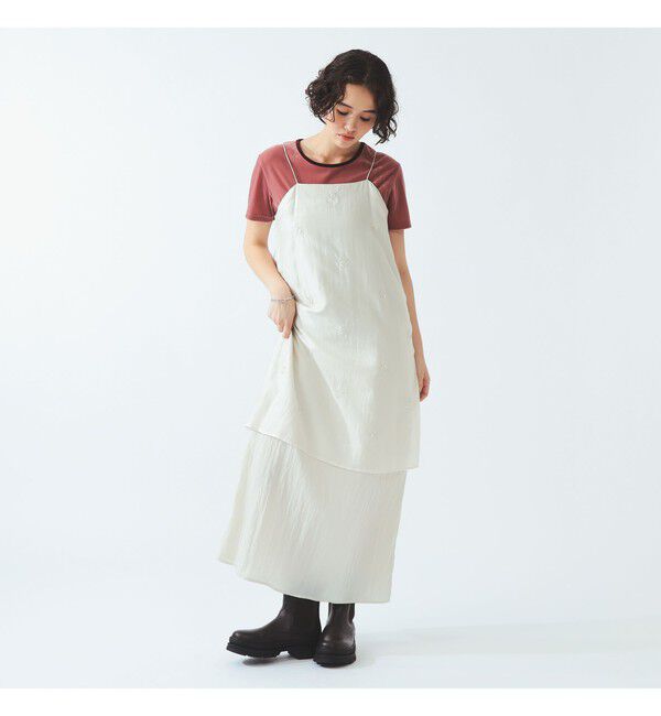 Ray BEAMS 「ビーズ 刺繍 キャミ ワンピース」|ワンピース|