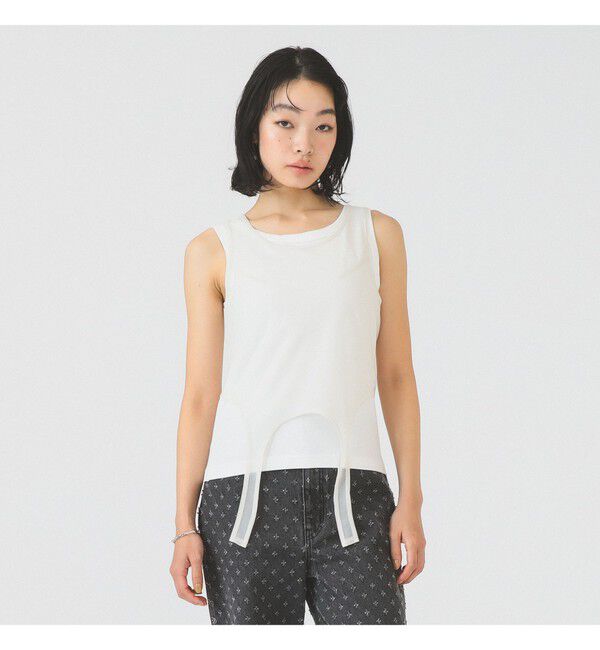 Ray BEAMS 「シアー レイヤード タンクトップ」|タンクトップ|WHITE