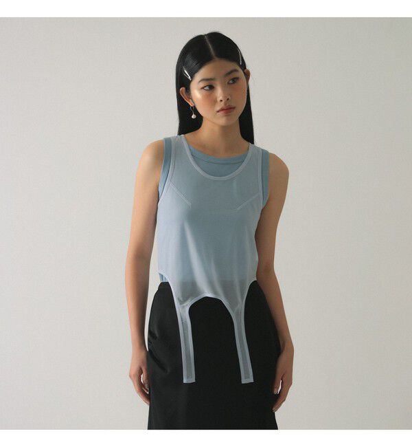 Ray BEAMS 「シアー レイヤード タンクトップ」|タンクトップ|BLUE
