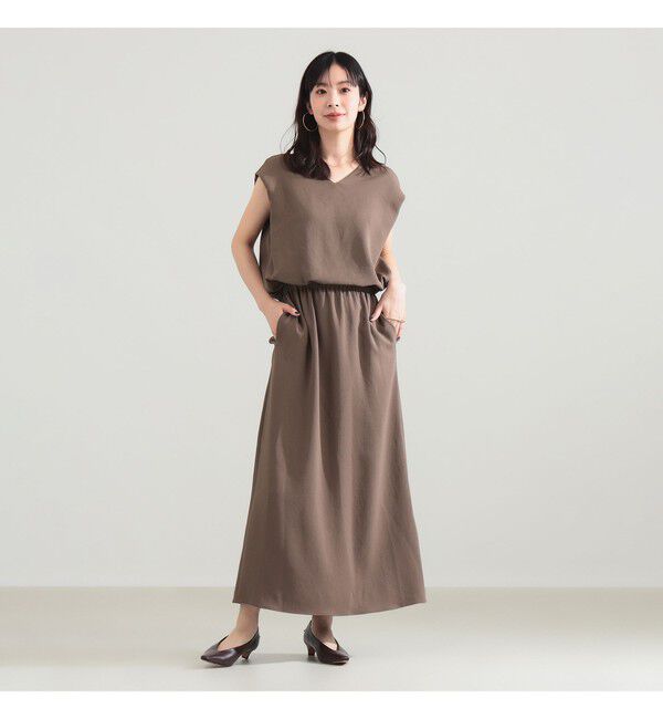 Demi-Luxe BEAMS 「Vネック バック シアーワンピース」|ワンピース|MOCHA