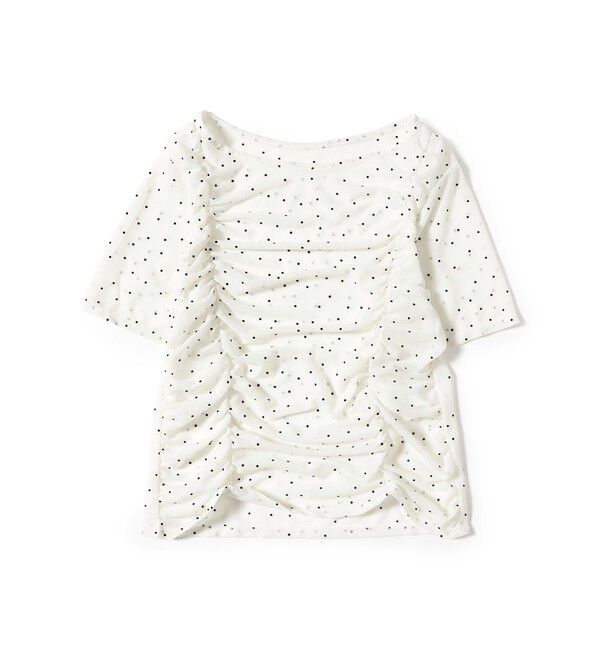 Ray BEAMS 「シアー ドット ギャザー シーム Tシャツ」|Tシャツ・カットソー|
