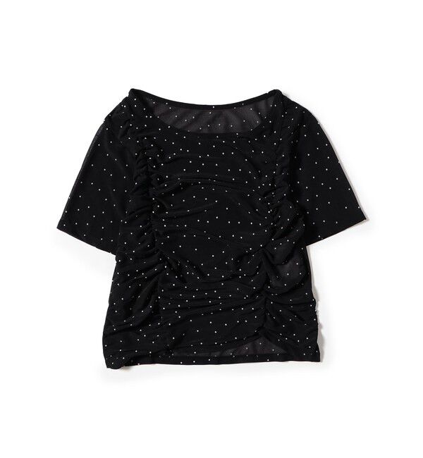 Ray BEAMS 「シアー ドット ギャザー シーム Tシャツ」|Tシャツ・カットソー|
