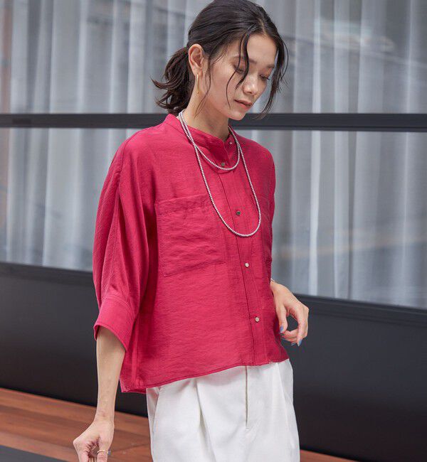 SHIPS for women「【実力派ベーシック】〈手洗い可能〉シルク混 シアー 羽織 シャツ」|シャツ・ブラウス|