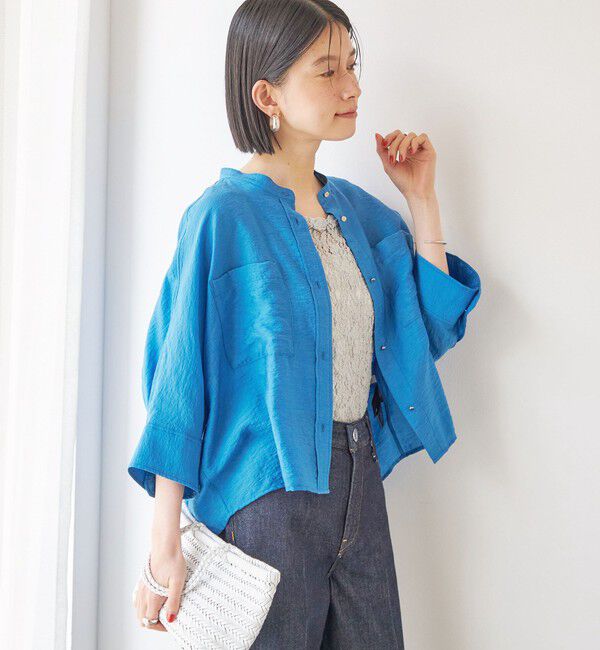 SHIPS for women「【実力派ベーシック】〈手洗い可能〉シルク混 シアー 羽織 シャツ」|シャツ・ブラウス|