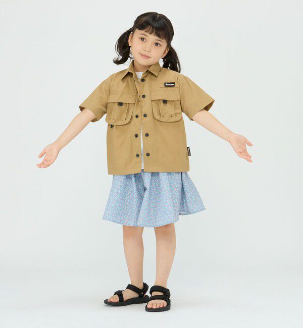 SHIPS Colors 「SHIPS Colors:〈洗濯機可能〉フラワー プリント ガウチョ パンツ(80~130cm)」|キュロット|