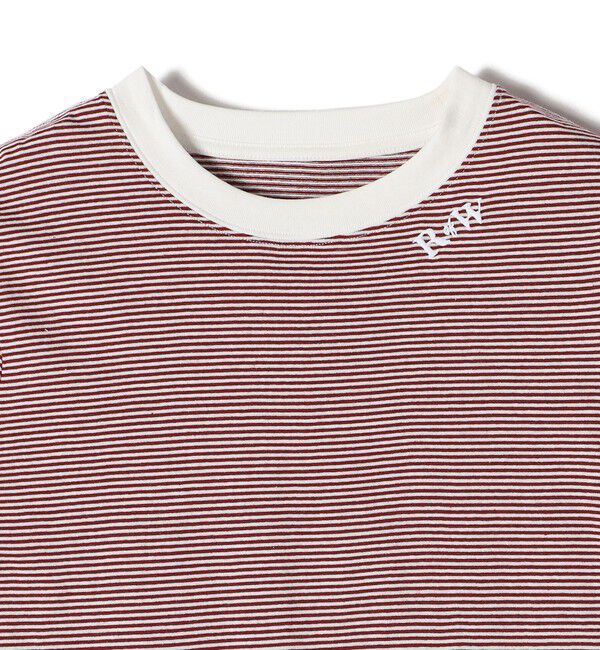 SHIPS for women「【WEB限定】〈洗濯機可能〉刺繍 デザイン ボーダー リンガー TEE」|Tシャツ・カットソー|