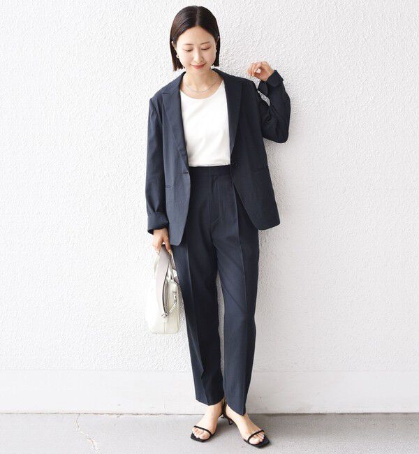 SHIPS for women「〈手洗い可能〉2WAY サテン &times; カットソー スクエア タンクトップ」|タンクトップ|
