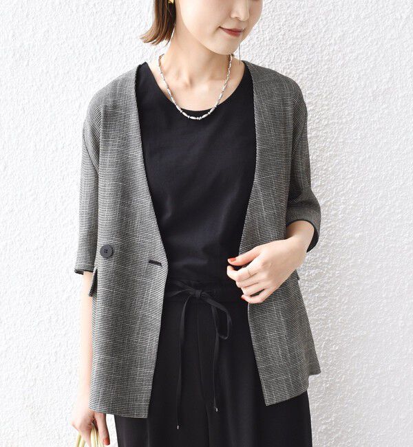 SHIPS for women「〈手洗い可能〉2WAY サテン &times; カットソー スクエア タンクトップ」|タンクトップ|