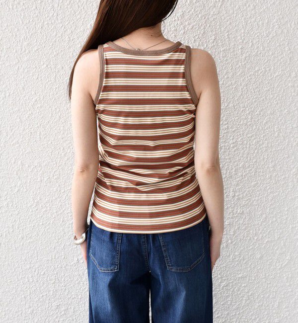 SHIPS Colors 「SHIPS Colors:〈手洗い可能〉ボーダー カップ タンクトップ◇」|タンクトップ|