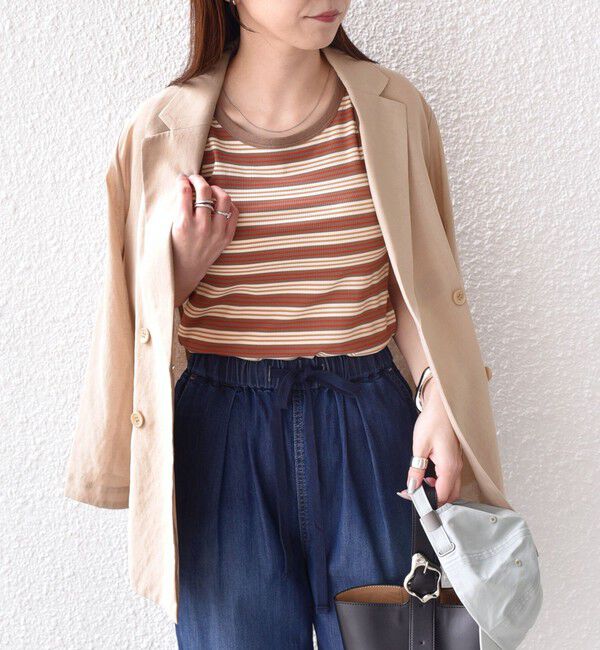 SHIPS Colors 「SHIPS Colors:〈手洗い可能〉ボーダー カップ タンクトップ◇」|タンクトップ|