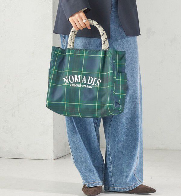 SHIPS for women「【SHIPS別注】NOMADIS: SAC2 W/16 CHECK」|ハンドバッグ|グリーン
