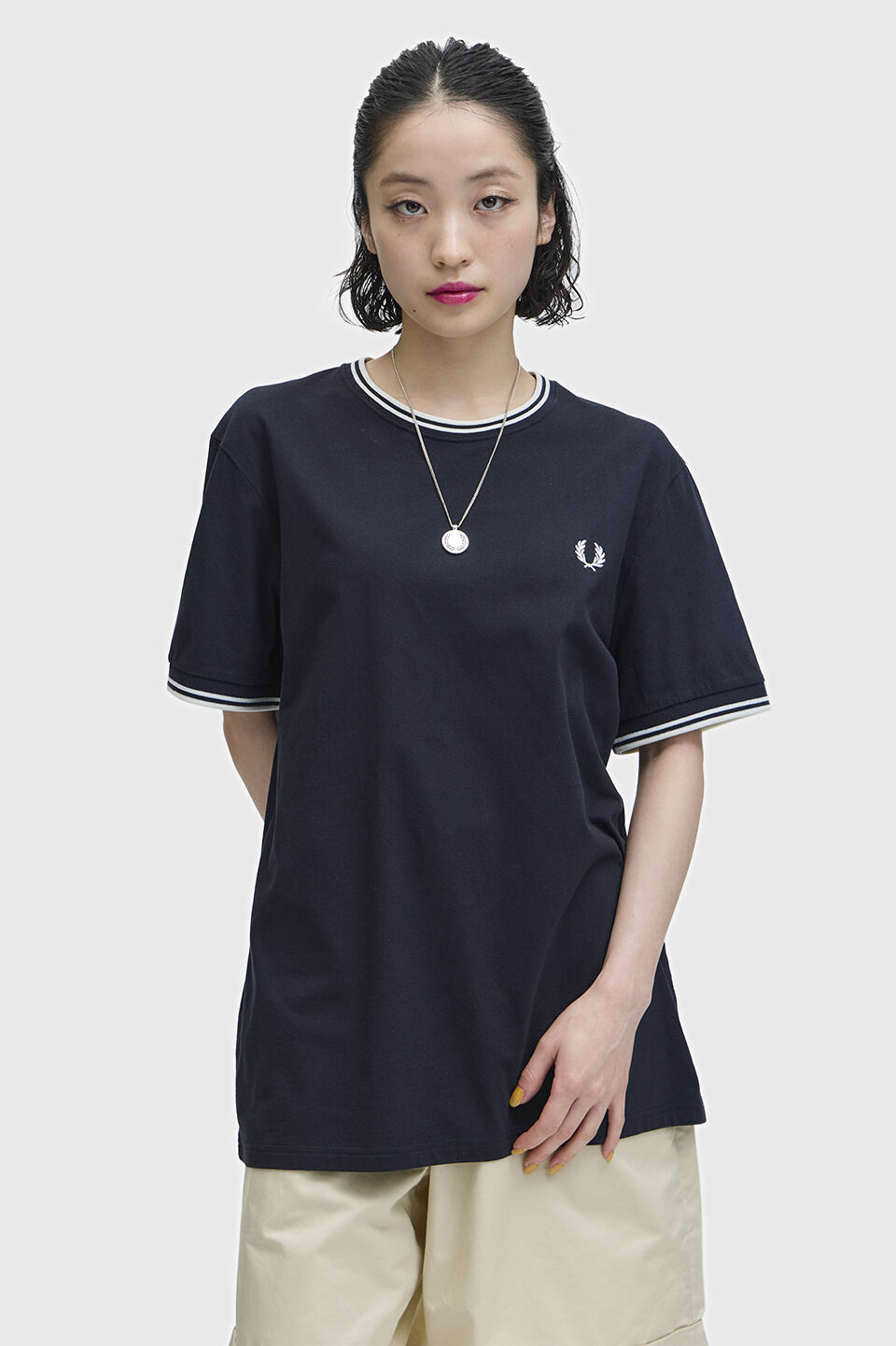 FRED PERRY 「Twin Tipped T-Shirt／ティップラインTシャツ M1588」|Tシャツ・カットソー|