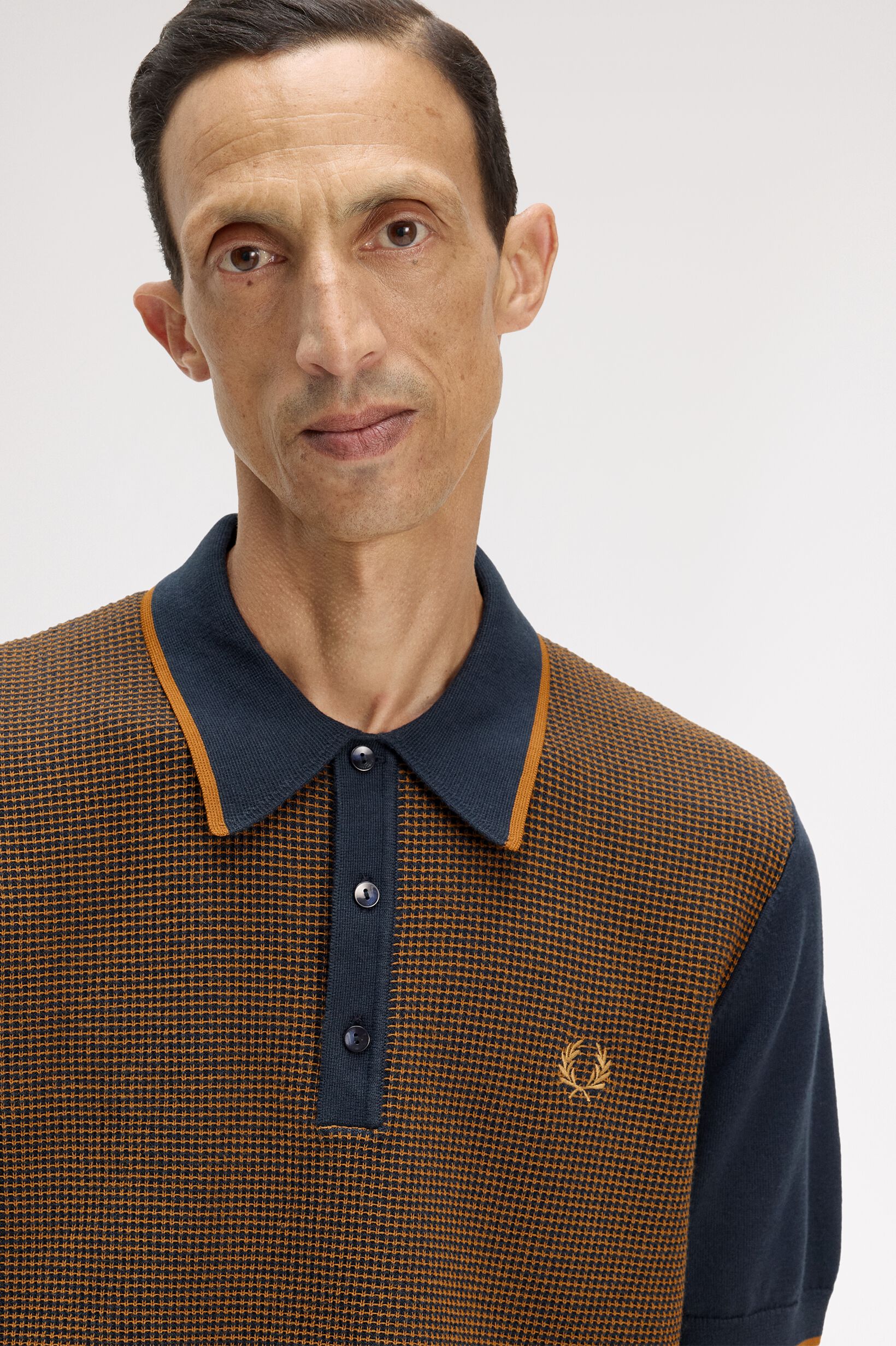 FRED PERRY 「Tonic Waffle Knitted Shirt ／トニックワッフルニットポロシャツ」|ポロシャツ|