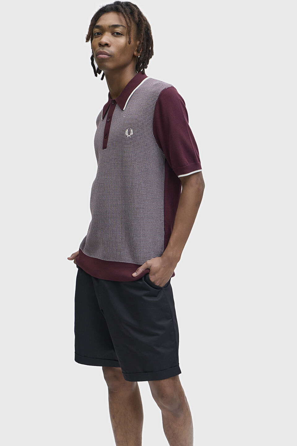 FRED PERRY 「Tonic Waffle Knitted Shirt ／トニックワッフルニットポロシャツ」|ポロシャツ|