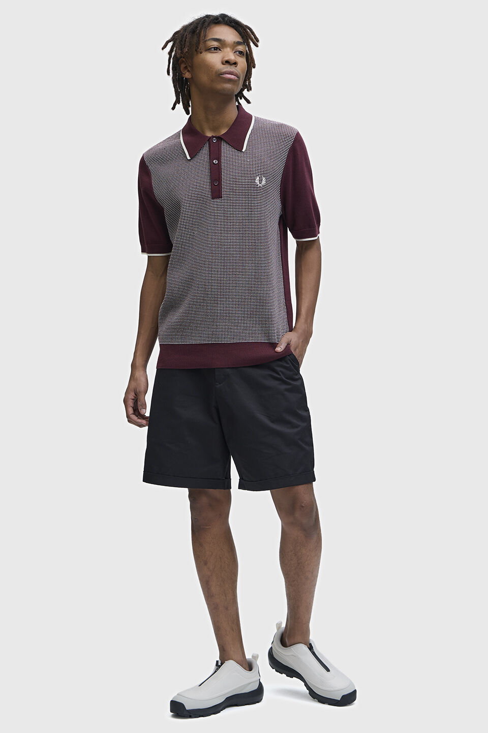 FRED PERRY 「Tonic Waffle Knitted Shirt ／トニックワッフルニットポロシャツ」|ポロシャツ|