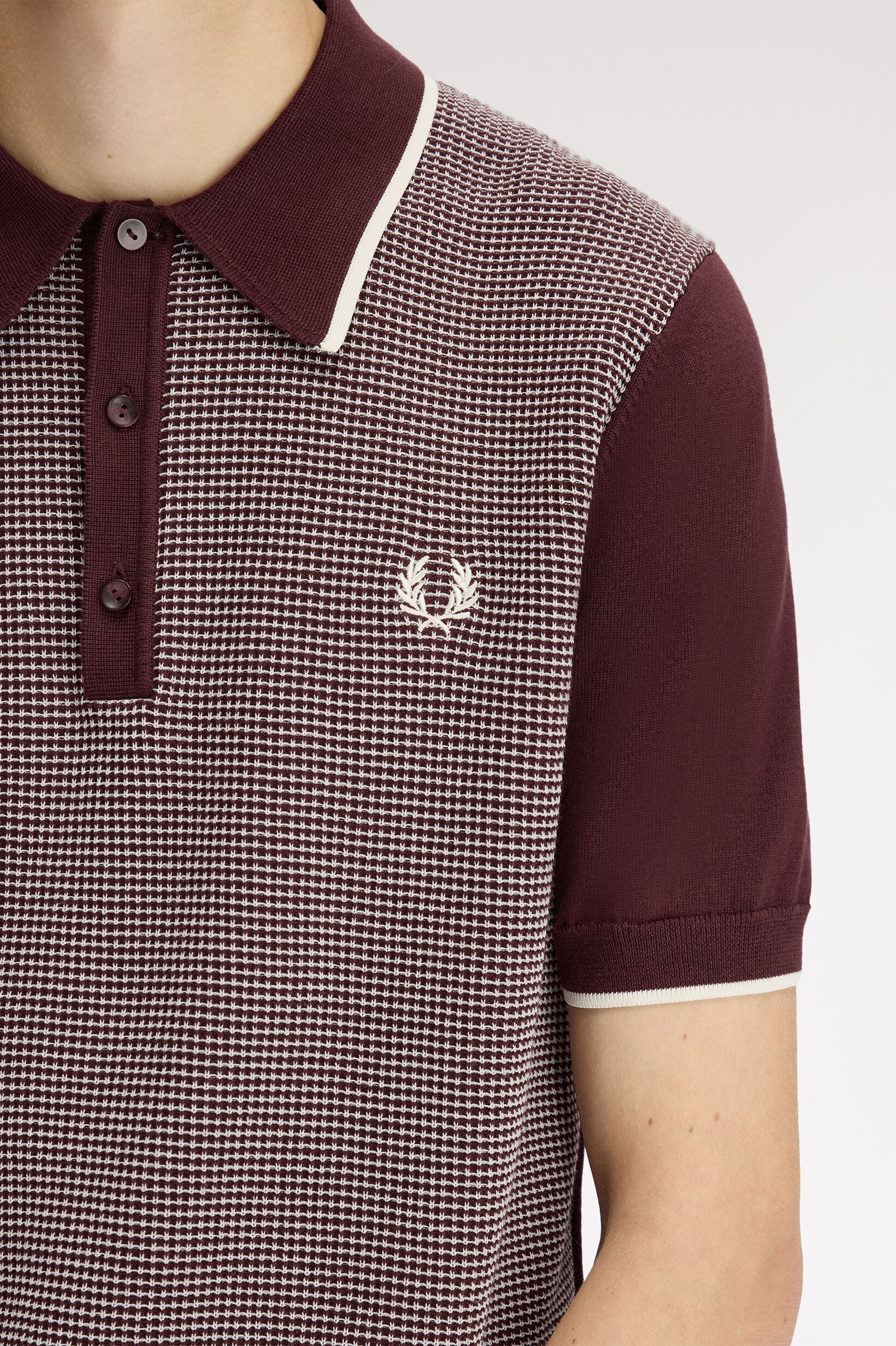FRED PERRY 「Tonic Waffle Knitted Shirt ／トニックワッフルニットポロシャツ」|ポロシャツ|