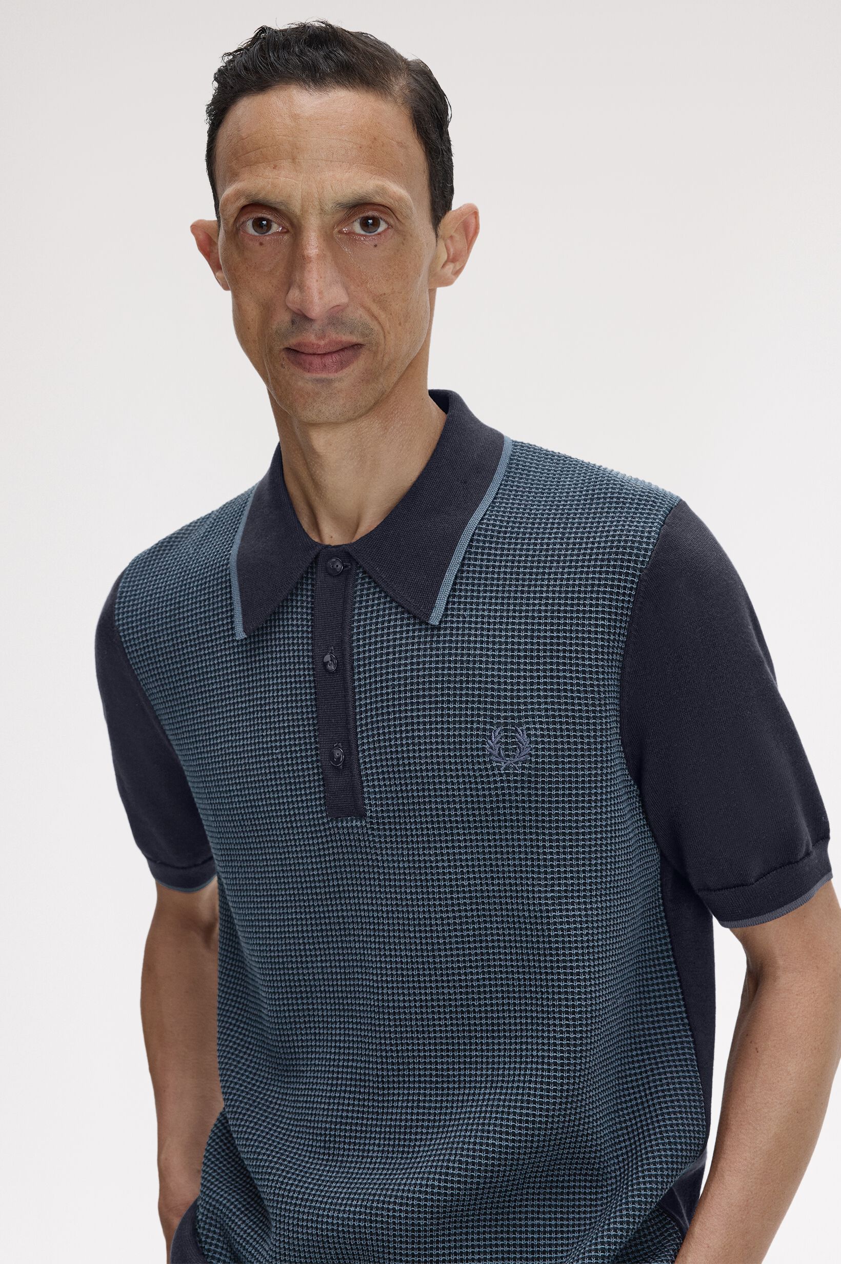 FRED PERRY 「Tonic Waffle Knitted Shirt ／トニックワッフルニットポロシャツ」|ポロシャツ|