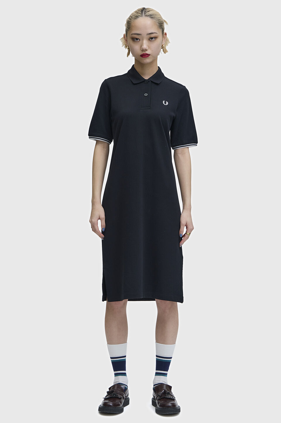FRED PERRY 「Sheer Tipped Polo Dress／シアーティップラインポロシャツワンピース」|ワンピース|