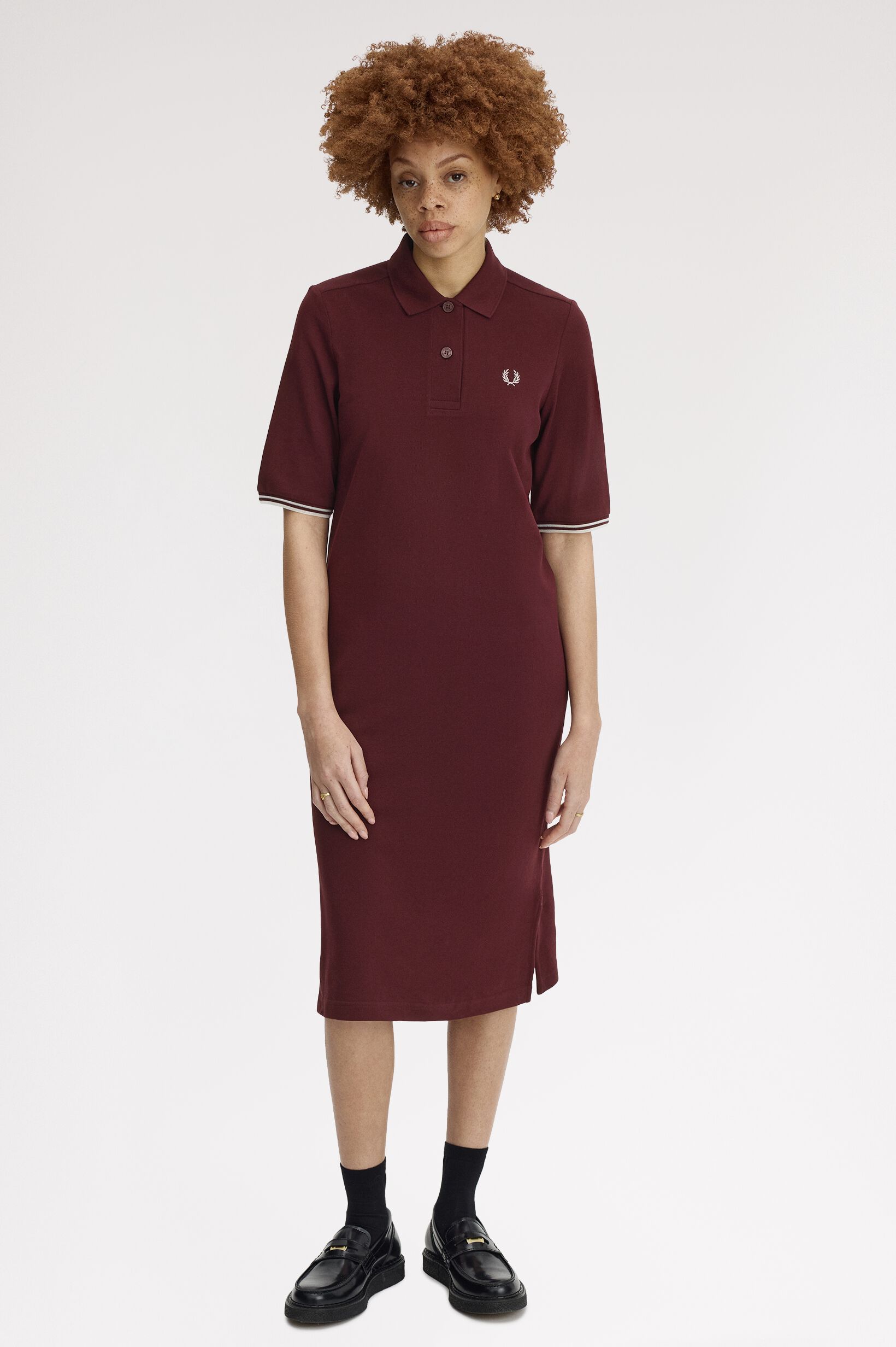FRED PERRY 「Sheer Tipped Polo Dress／シアーティップラインポロシャツワンピース」|ワンピース|