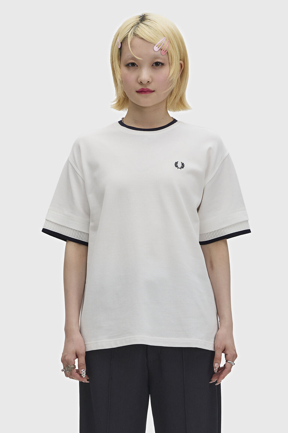 FRED PERRY 「Tipped Mesh Pique T-Shirt／ティップラインメッシュピケTシャツ」|Tシャツ・カットソー|