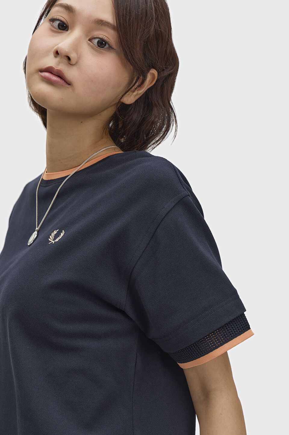 FRED PERRY 「Tipped Mesh Pique T-Shirt／ティップラインメッシュピケTシャツ」|Tシャツ・カットソー|