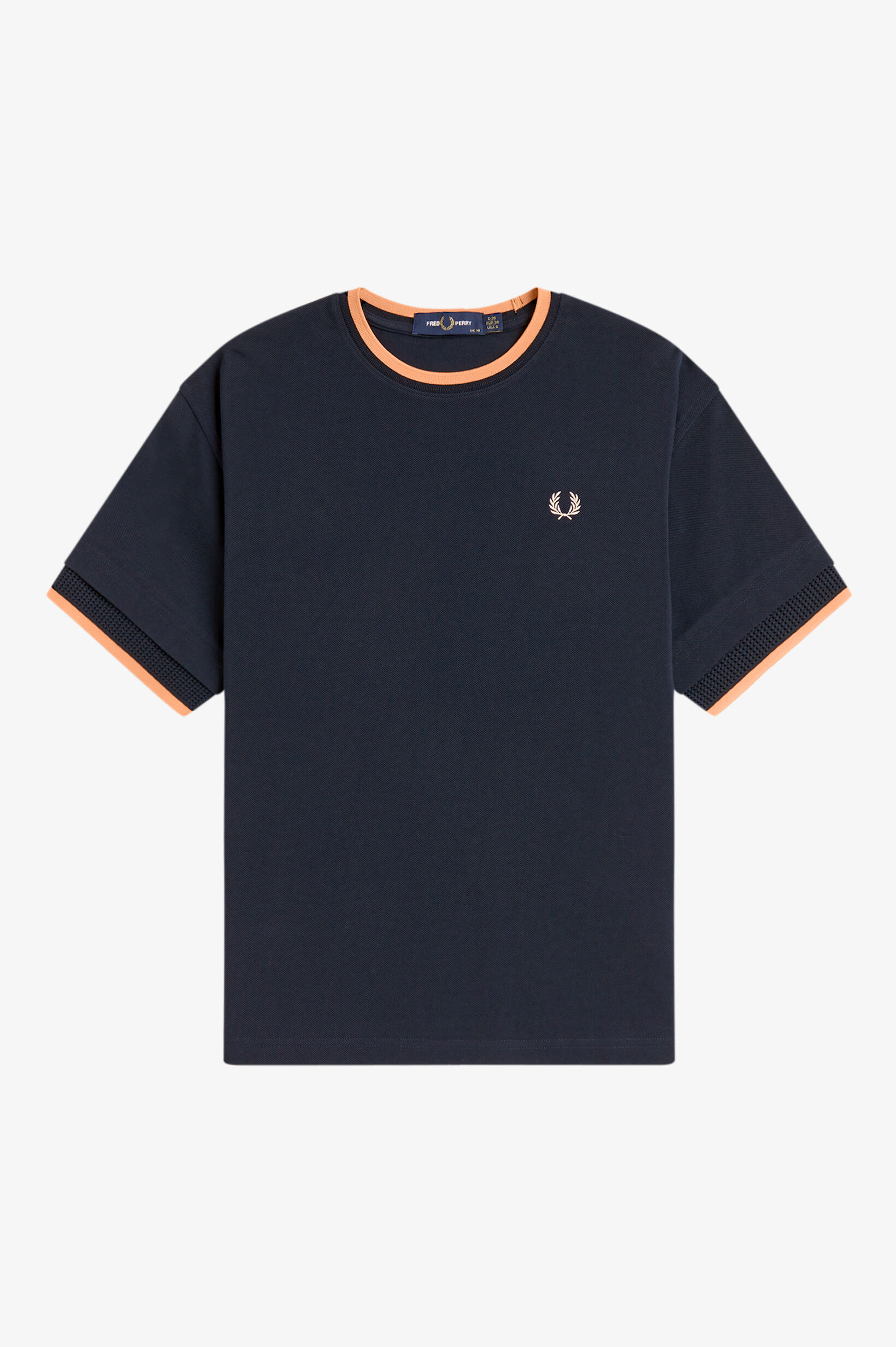 FRED PERRY 「Tipped Mesh Pique T-Shirt／ティップラインメッシュピケTシャツ」|Tシャツ・カットソー|
