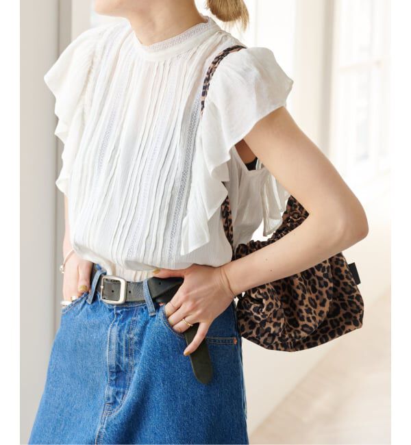 OUTDOOR PRODUCTS Usual Things「コットンレーストリムラッフルブラウス」|シャツ・ブラウス|