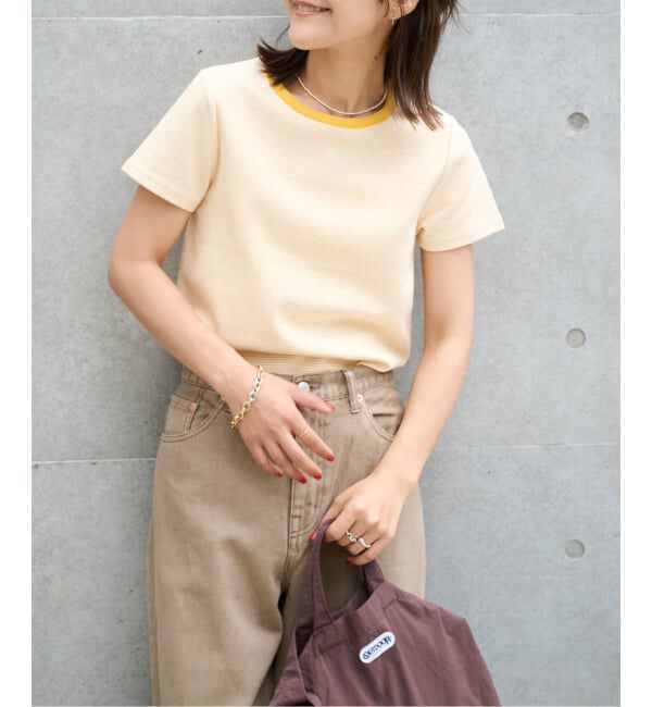 OUTDOOR PRODUCTS Usual Things「リンガーボーダーTEE セットアップ対応」|Tシャツ・カットソー|イエロー