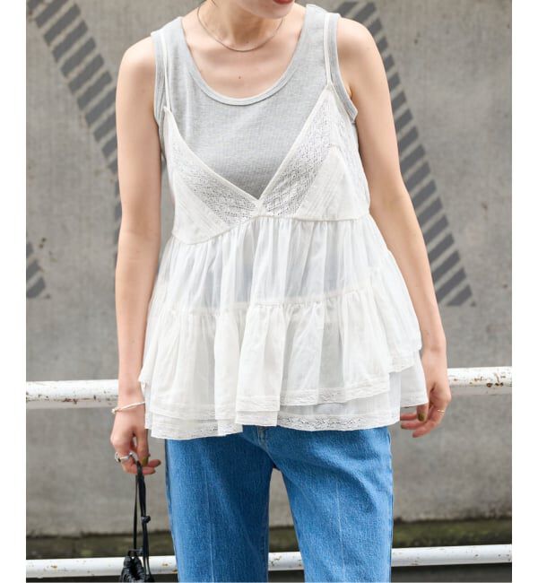 OUTDOOR PRODUCTS Usual Things「レースフリルキャミ」|シャツ・ブラウス|