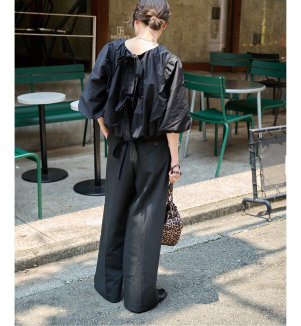 OUTDOOR PRODUCTS Usual Things「バックリボンボリュームスリーブブラウス」|シャツ・ブラウス|