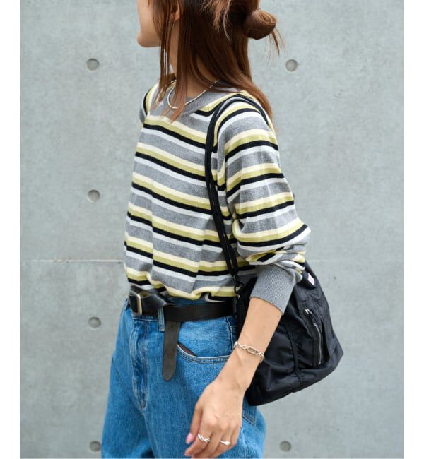 OUTDOOR PRODUCTS Usual Things「≪予約≫コットンカシミヤMIXマルチボーダーニット」|ニット・セーター|